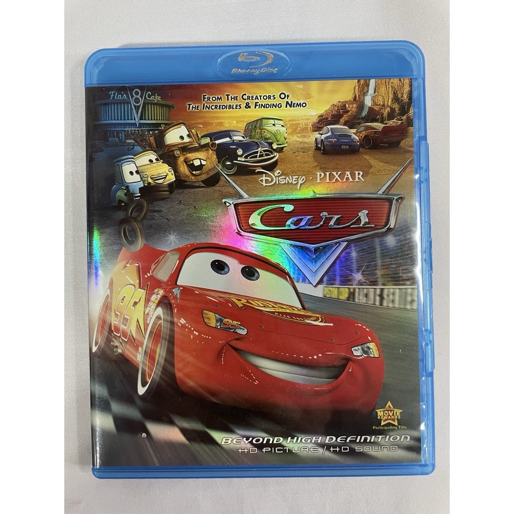 Cars Disney Pixar Blu-ray Movie Lightning McQueen - Includes Dust Jacket